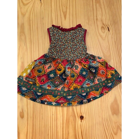 MATILDA JANE Burgundy/Yellow Geometric Mohunk Mountain Sara Sleeveless sz 2 - Picture 6 of 7